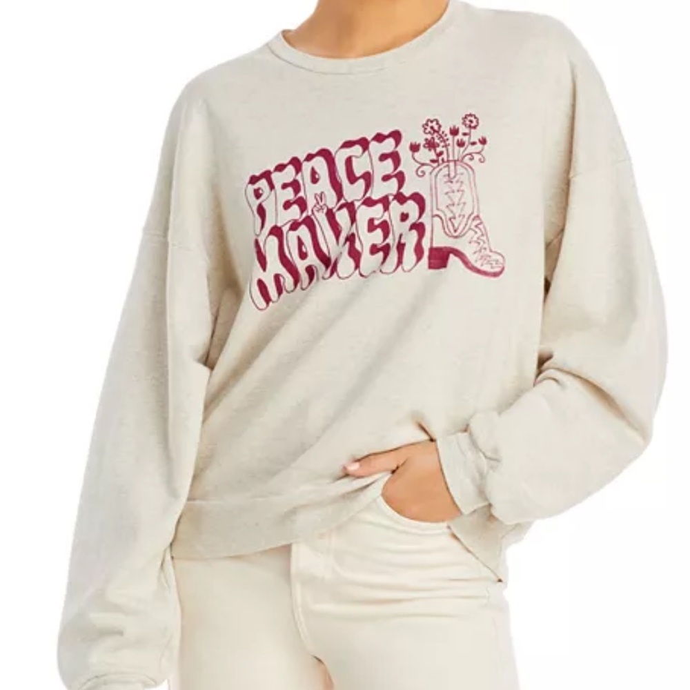 MOTHER The Drop Square Peace Maker Sweatshirt